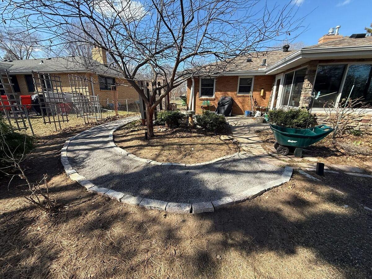 Paver-Edged Walkway