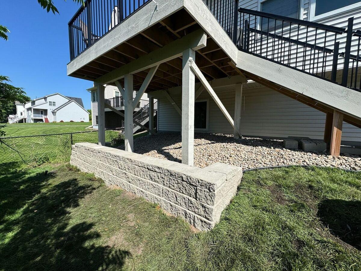 Retaining Wall Under the Deck