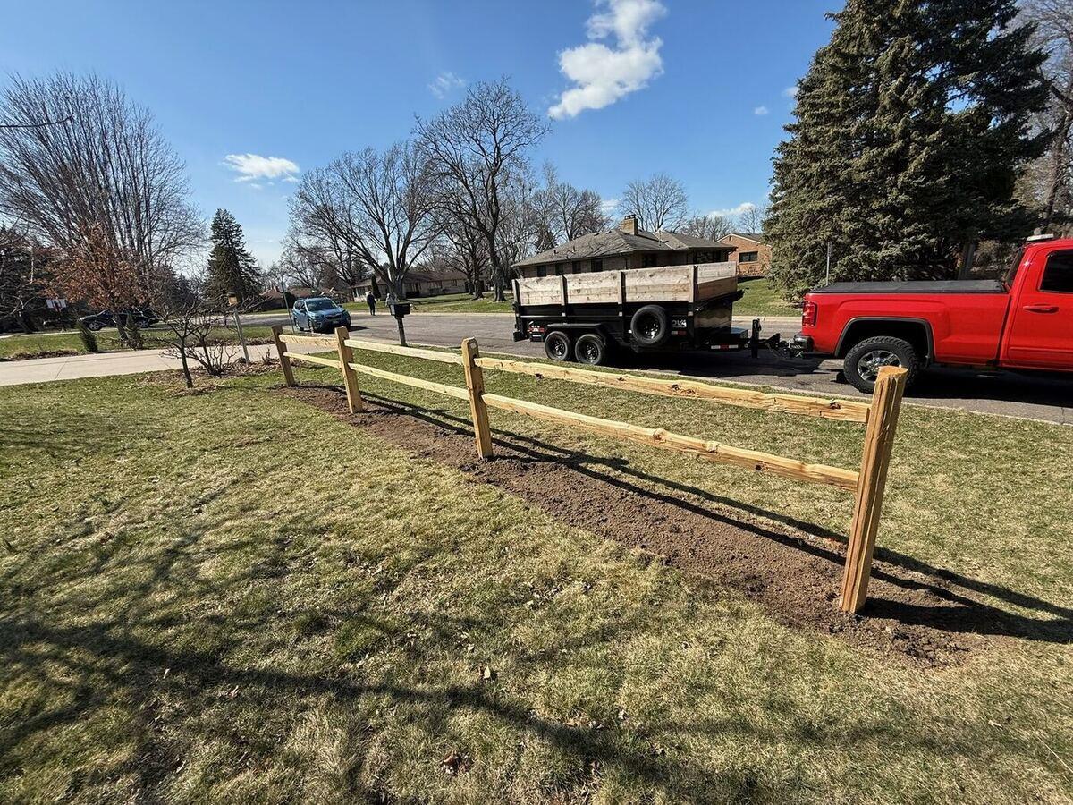 Split Rail Fence Installation
