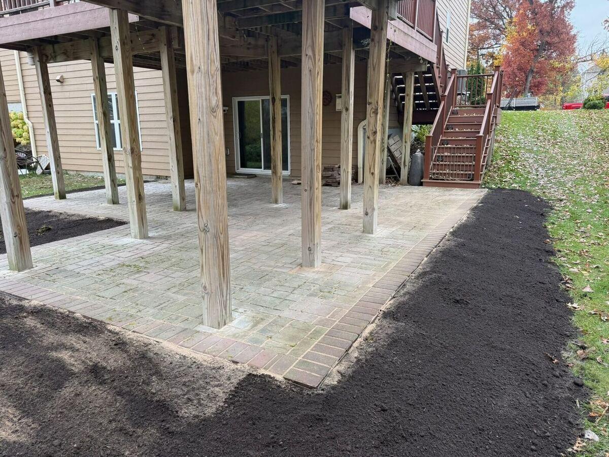 Under-Deck Paver Patio