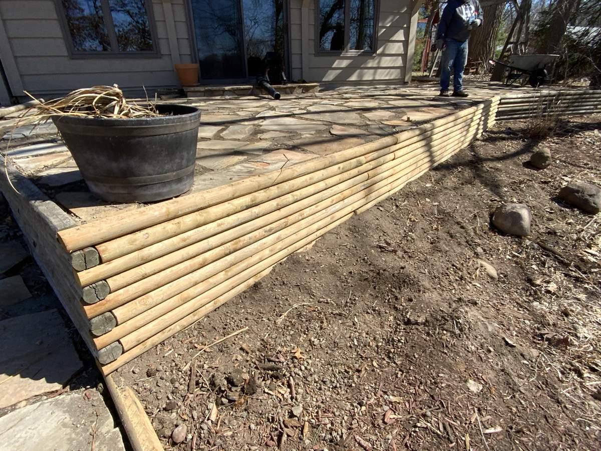 Wooden Retaining Wall