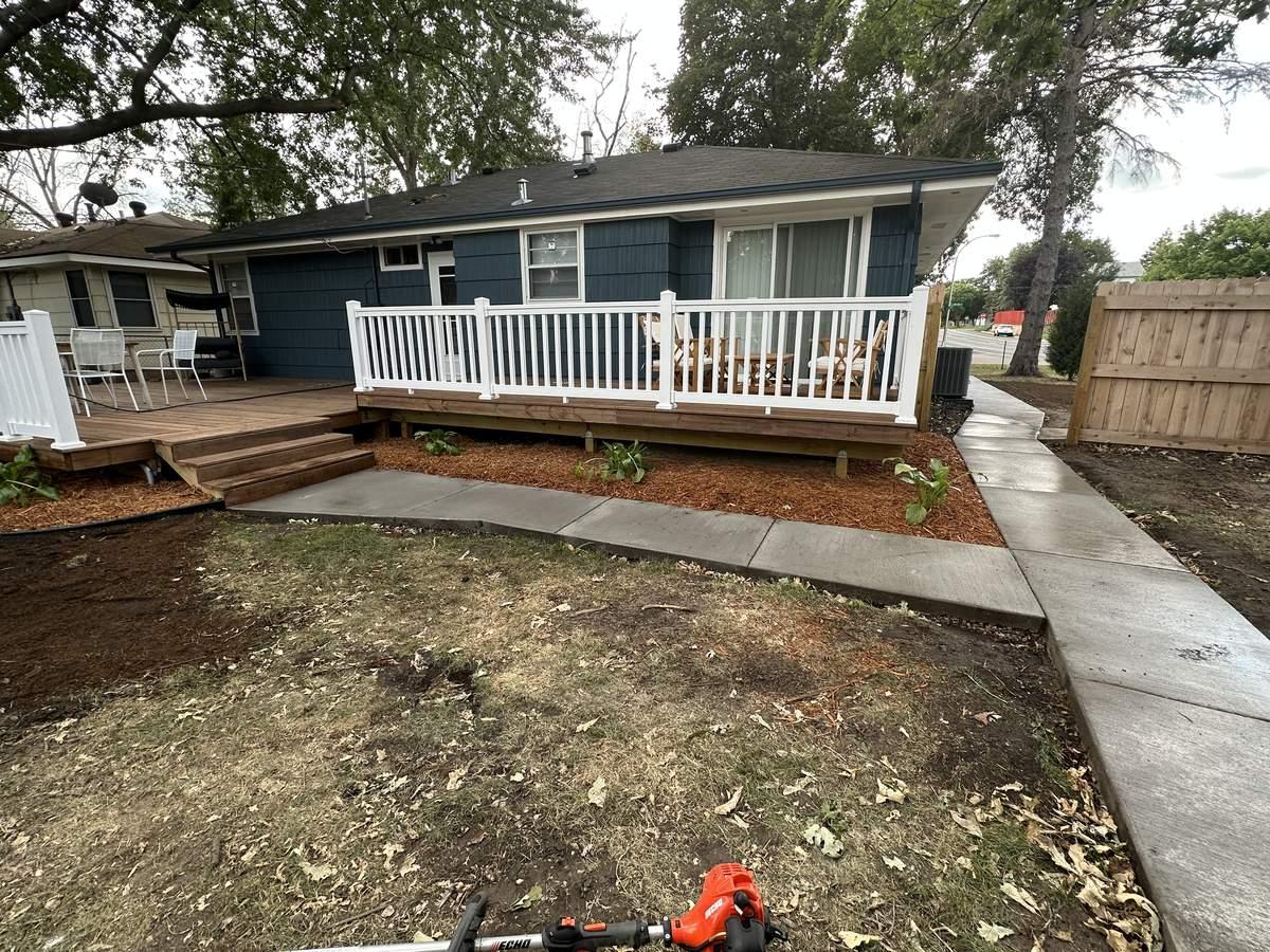 Deck, Walkway & Landscaping