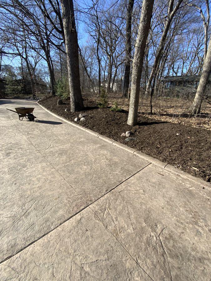 Mulched Garden & Trees