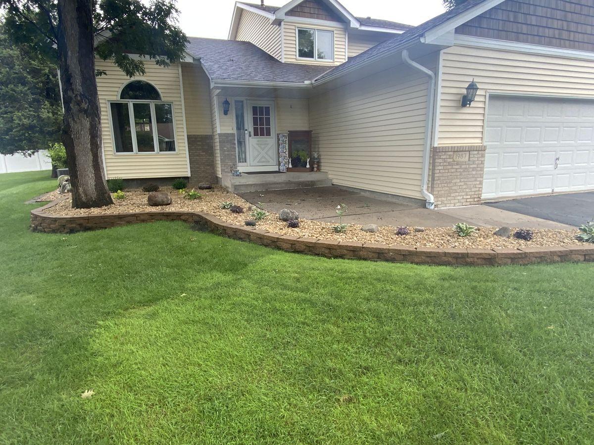 Retaining Wall with Plants