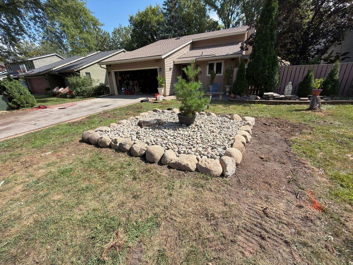 Rock Bed Around the Pine