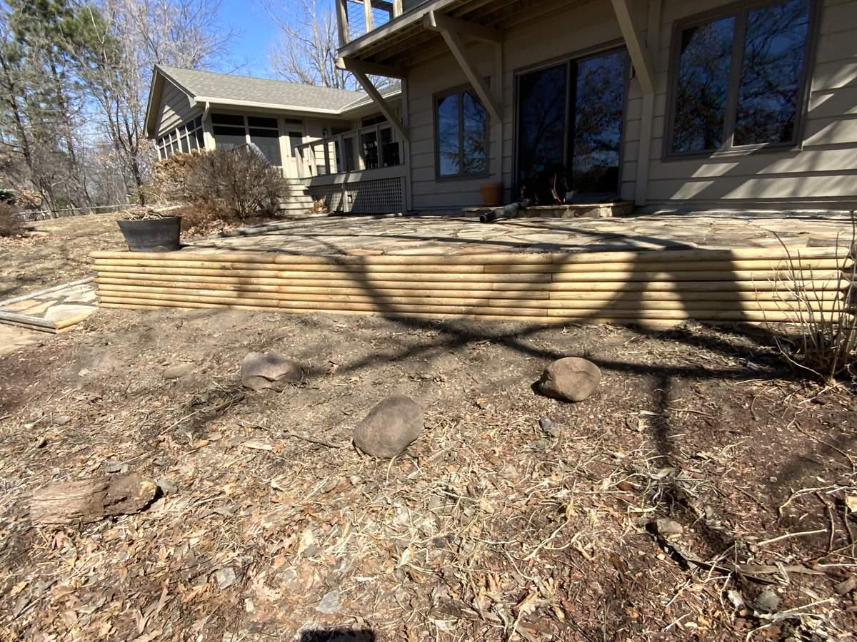 Wooden Retaining Wall