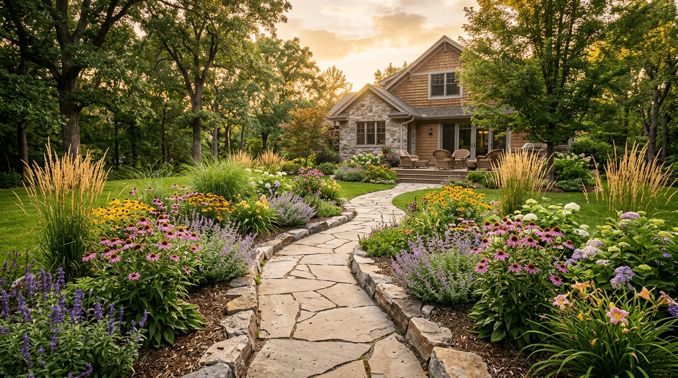 Beautiful residential landscape design